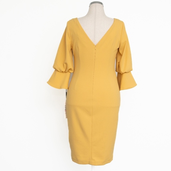 Calvin Klein Bell Bubble Sleeve Sheath Dress - Picture 3 of 16
